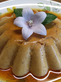 Una foto de Budín flan de caqui al aroma de mandarina