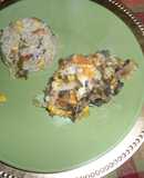 Pastel con flor de calabaza