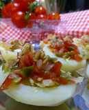 Cesta de patata con ensalada