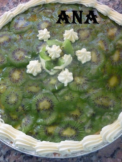 Una foto de Tarta de kiwi casera