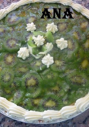 Una foto de Tarta de kiwi casera
