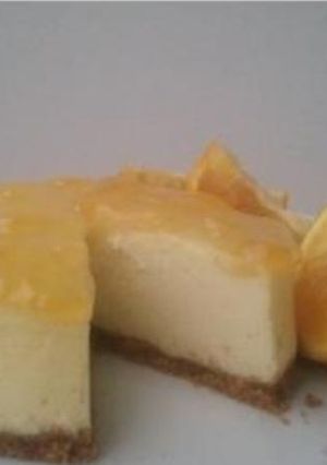 Una foto de Cheesecake de naranja y limón