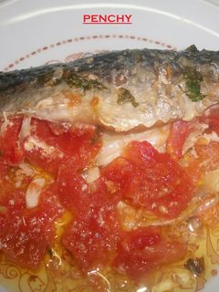 Una foto de Caballas rellenas con verduras al limón