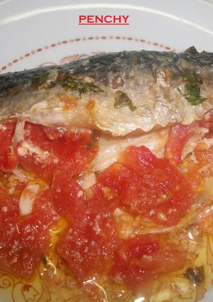 Una foto de Caballas rellenas con verduras al limón