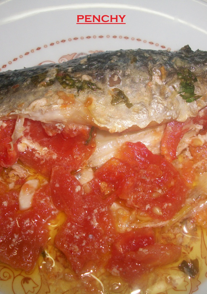 Una foto de Caballas rellenas con verduras al limón