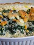 Bacalao al horno con espinacas y crema