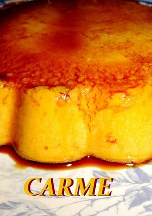 Una foto de Flan de turrón sin huevo