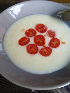 Una foto de Puré de yuca con tomate