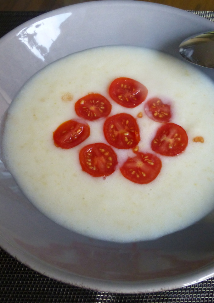 Una foto de Puré de yuca con tomate