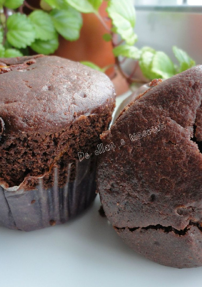 Una foto de Muffins de cacao y naranja