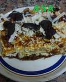Postre fabuloso de cheesecake y tiramisú