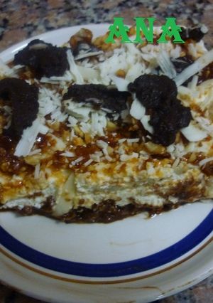 Una foto de Postre fabuloso de cheesecake y tiramisú