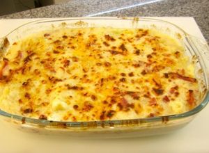 Una foto de Coliflor gratinada con beicon