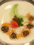 Canapés de hongos rellenos