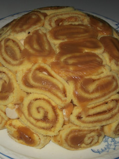 Una foto de Postre caparazón de mousse de dulce de leche