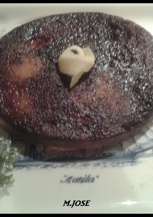 Una foto de Pudin pan y manzana 