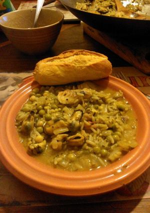 Una foto de Wok de arroz marino