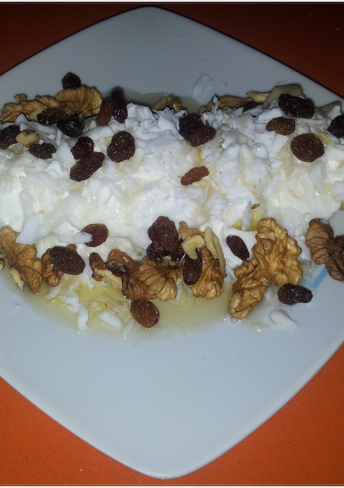Una foto de Manzana con yogur y coco
