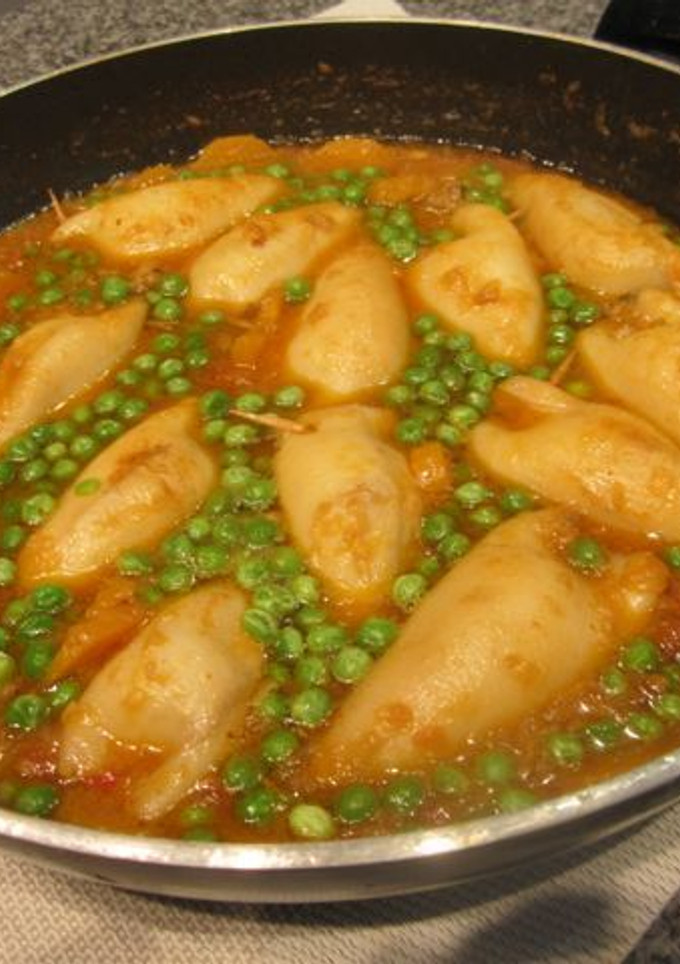 Una foto de Calamares rellenos con carne