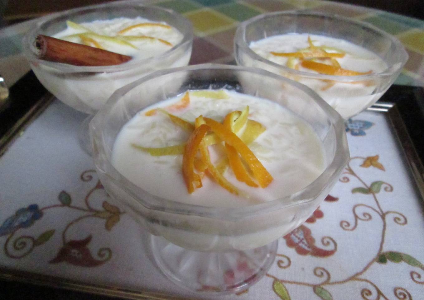 Arroz con leche bajas calorías<br />