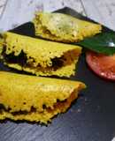 Canapé de galleta de queso y morcilla