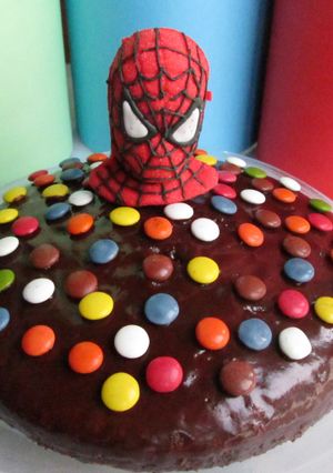 Una foto de Pastel de coca cola Spiderman