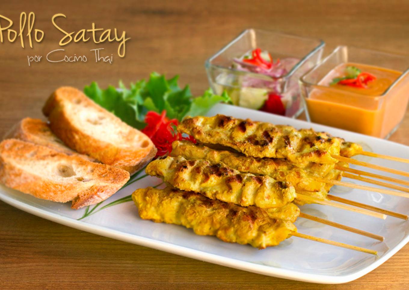 Pollo Satay estilo Thai