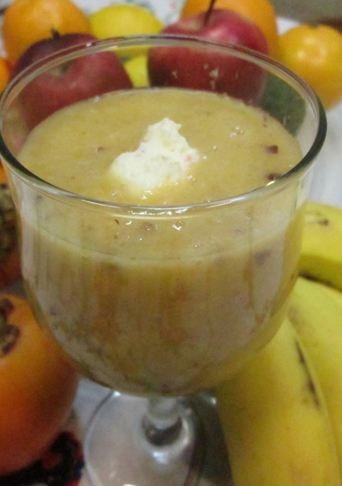Una foto de Batido de frutas al agua