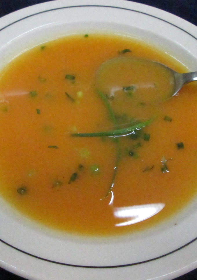 Una foto de Sopa crema de calabaza y zanahoria