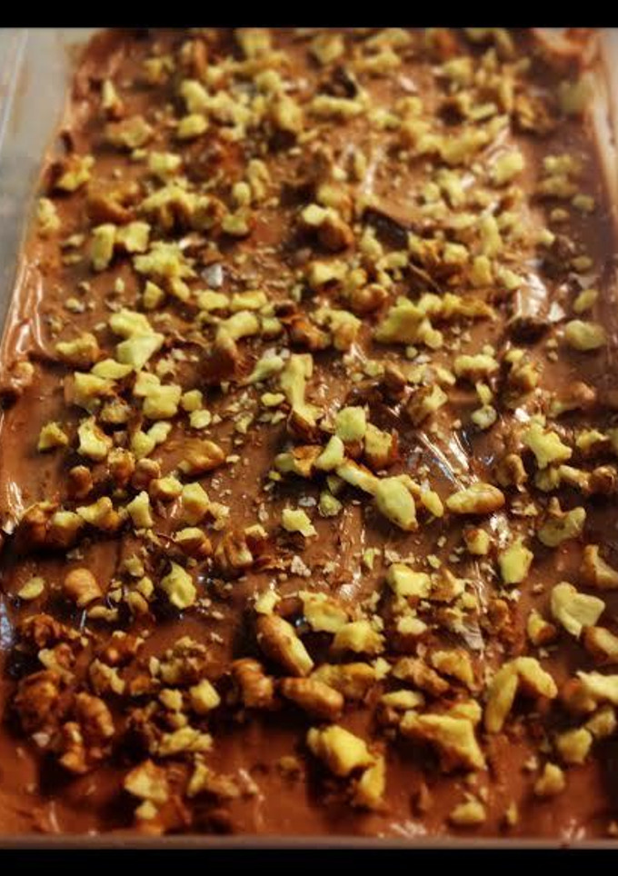 Una foto de Tarta de chocolate y queso con frutos secos