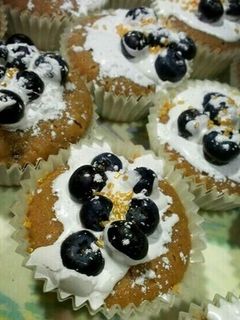 Una foto de Cupcake de arándanos sin gluten