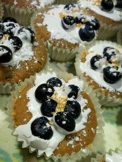 Una foto de Cupcake de arándanos sin gluten