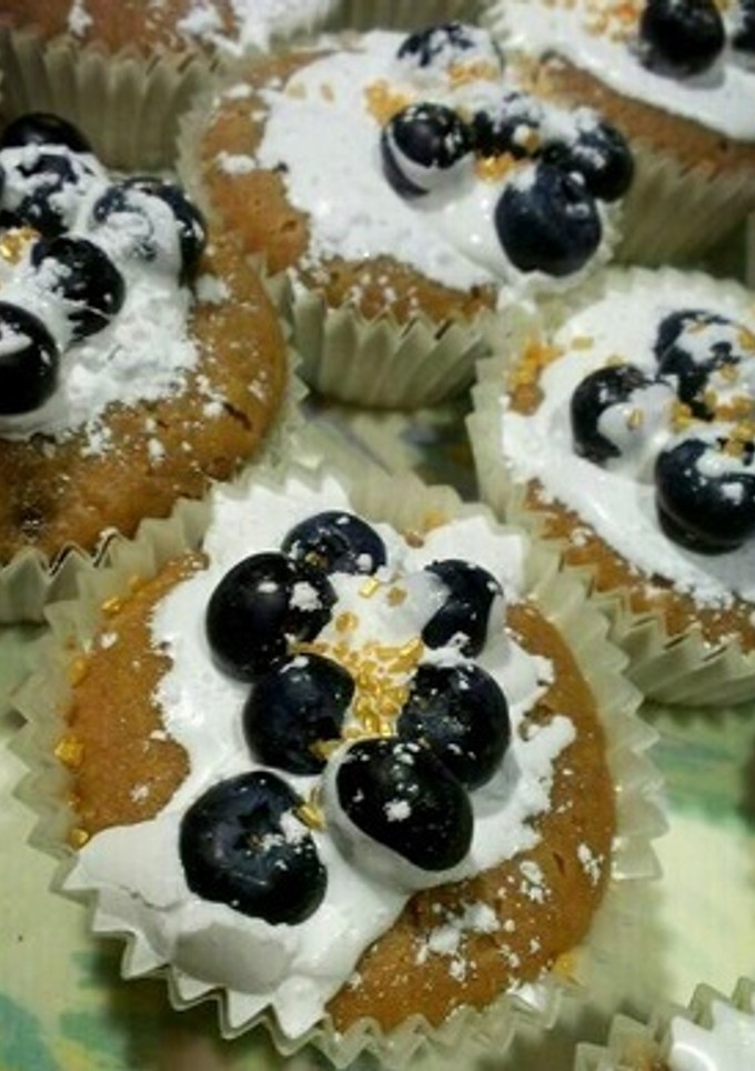 Una foto de Cupcake de arándanos sin gluten