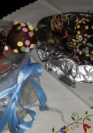 Una foto de Cake pops chocolate