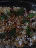 Arroz blanco con almendras y arándanos