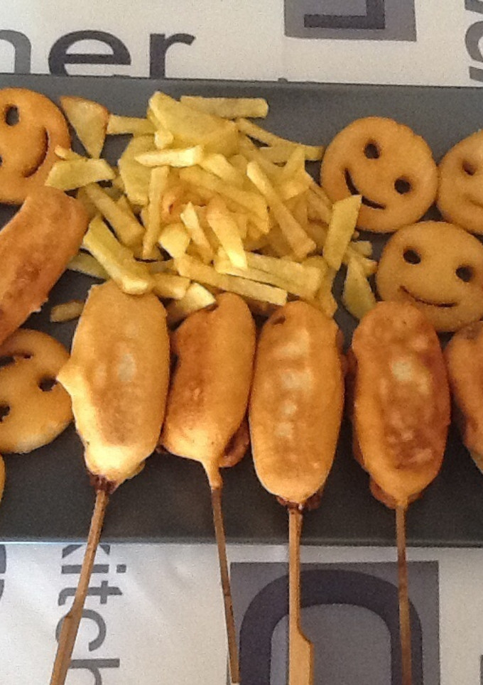 Una foto de Brocheta de salchichas rebozadas