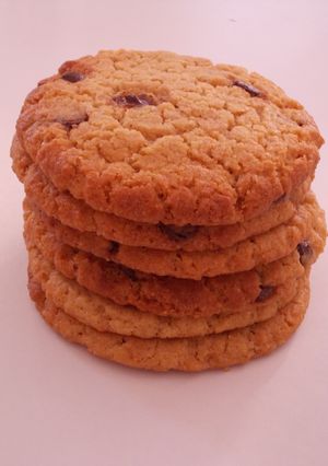 Una foto de Galletas de mantequilla de cacahuete y chocolate