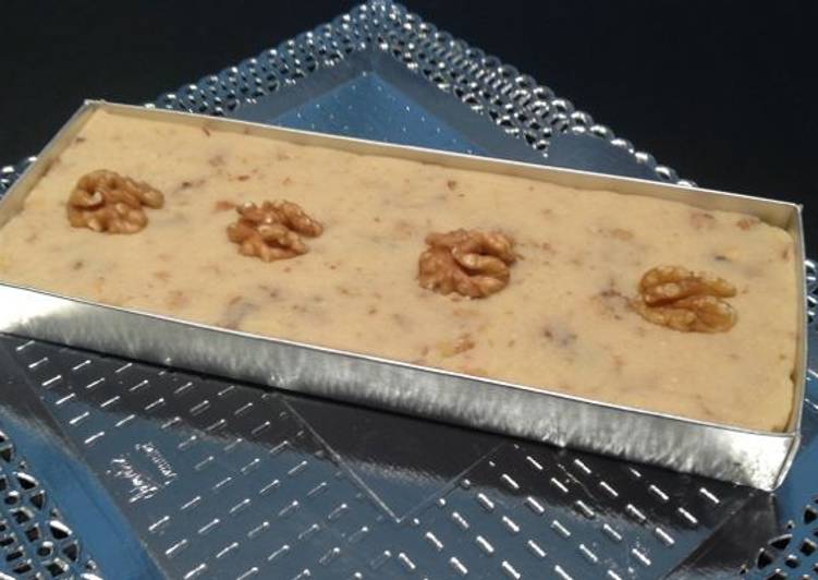 Turrón de nata con nueces