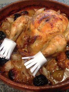 Una foto de Pollo de corral relleno