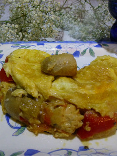 Una foto de Tortilla francesa con hortalizas