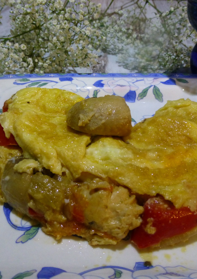 Una foto de Tortilla francesa con hortalizas