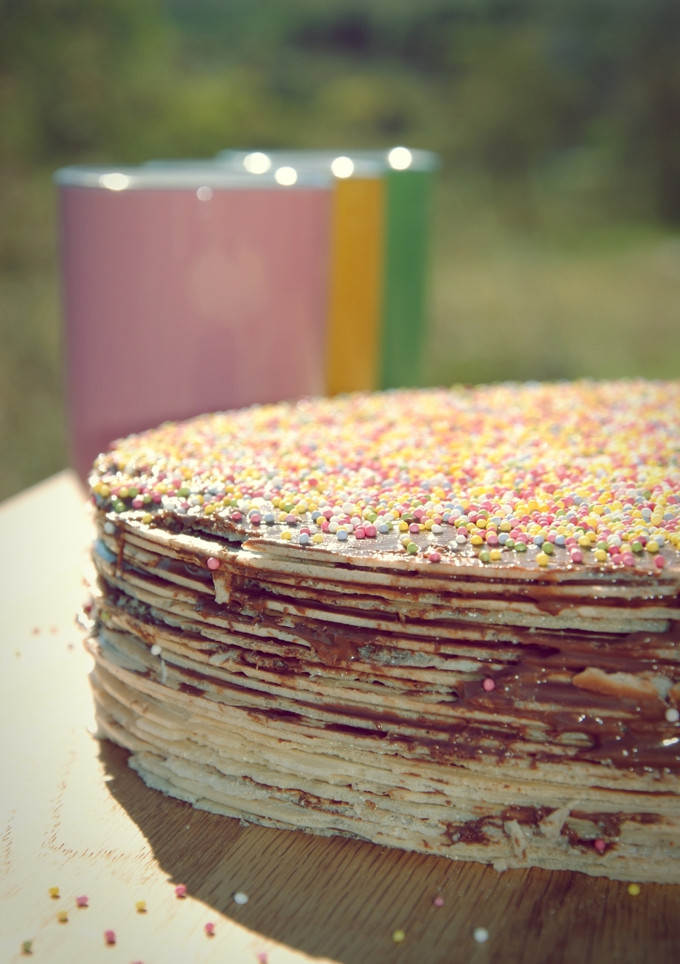 Una foto de Tarta de chocolate crujiente estilo Huesitos