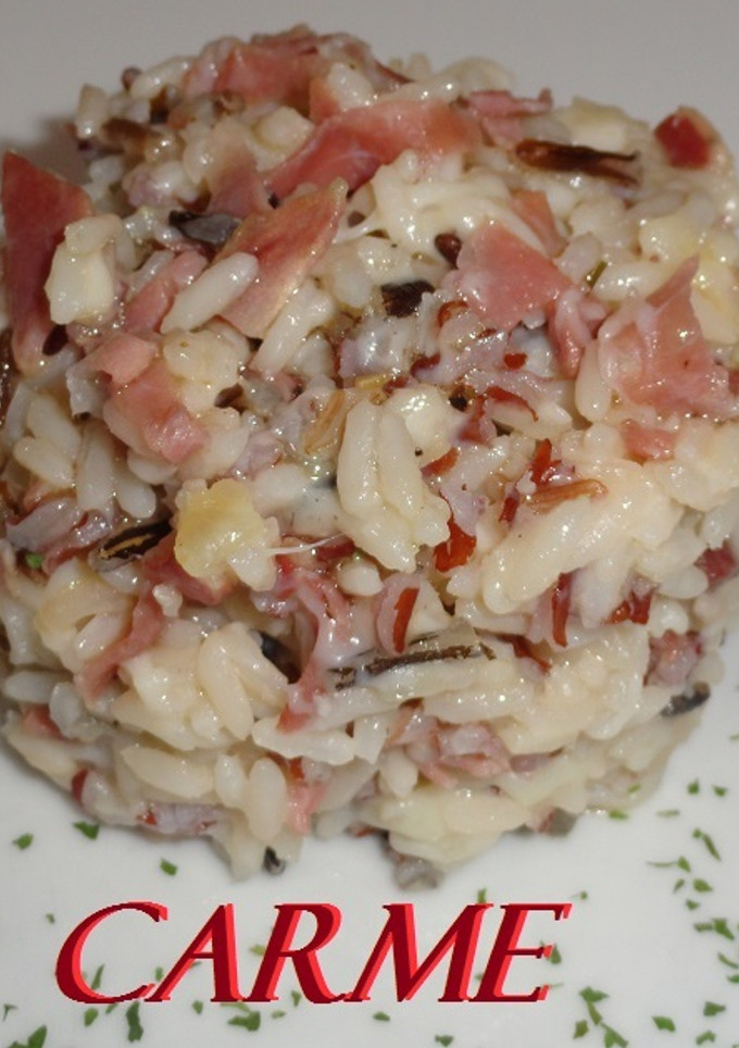 Una foto de Falso risotto de jamón serrano