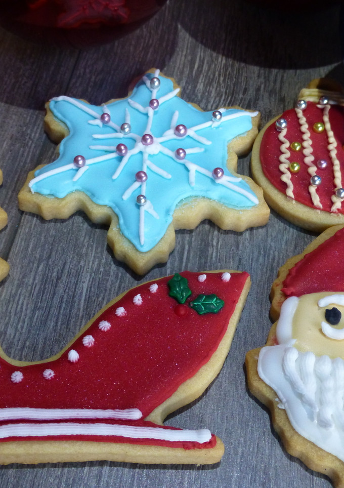 Una foto de Galletas de mantequilla decoradas de Navidad