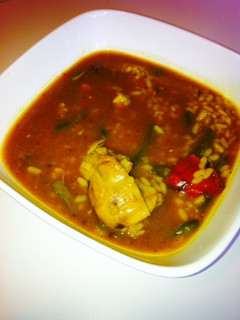 Una foto de Arroz caldoso con pollo de campo