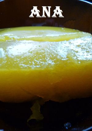 Una foto de Gelatina de jugo naranja natural
