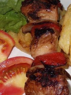 Una foto de Brochettes de cerdo