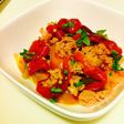 Ensalada de pimientos asados con albahaca