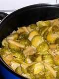 Pasta con coles de Bruselas
