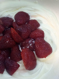 Una foto de Frutillas con crema